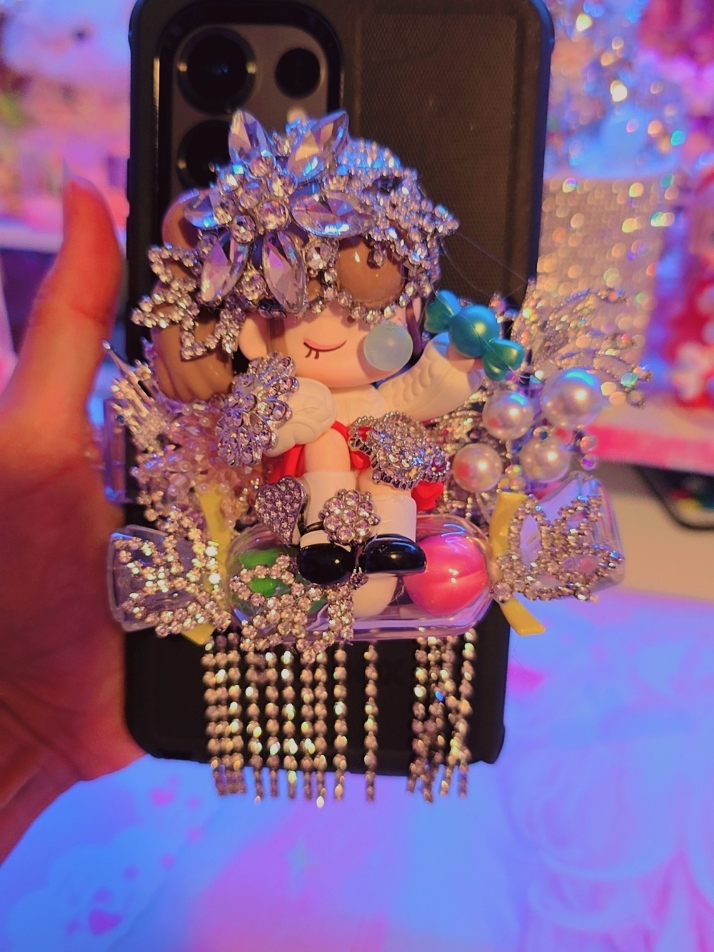 Rhinestone Nanvi Phone Clip